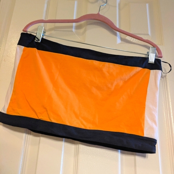 Tommy Hilfiger Colorblock Flag Logo Bandeau Crop Top Shirt - Picture 5 of 6